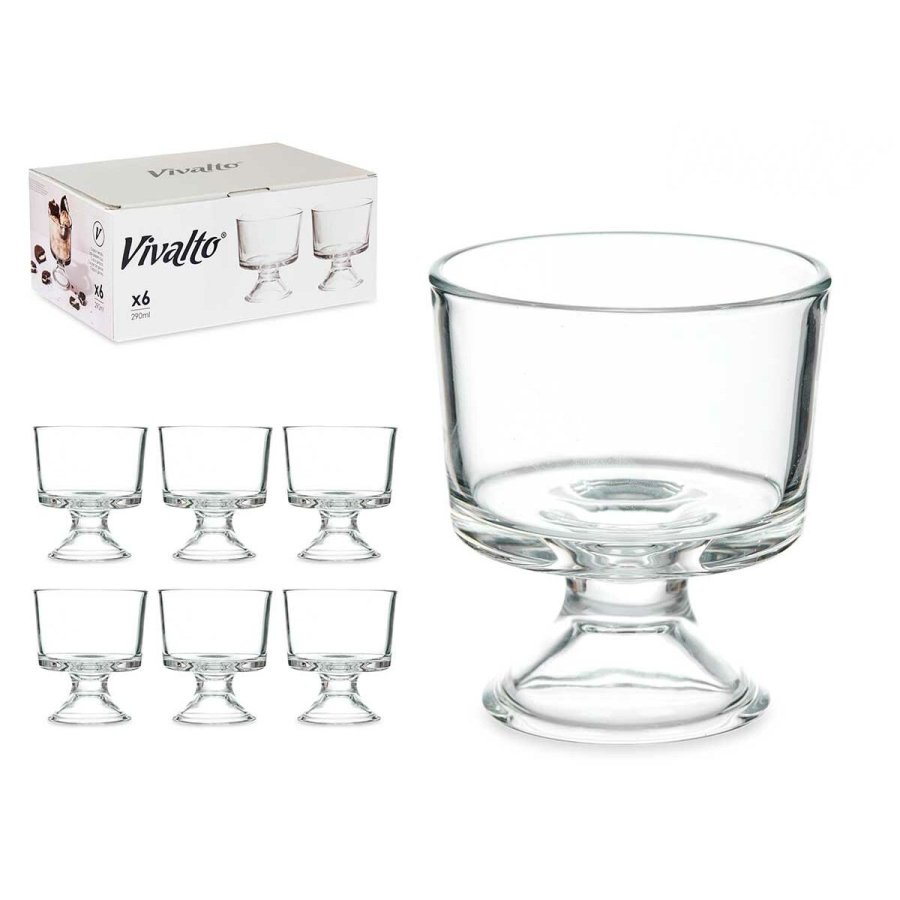 Is og Milshake Glas Vivalto Gennemsigtig Glas 290 ml (6 enheder) #3