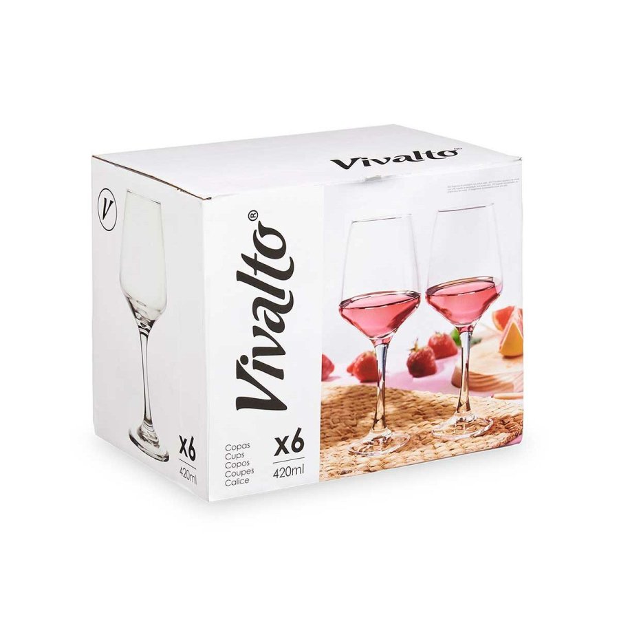 Vinglas Vivalto Gennemsigtig Glas 420 ml (6 enheder) #4