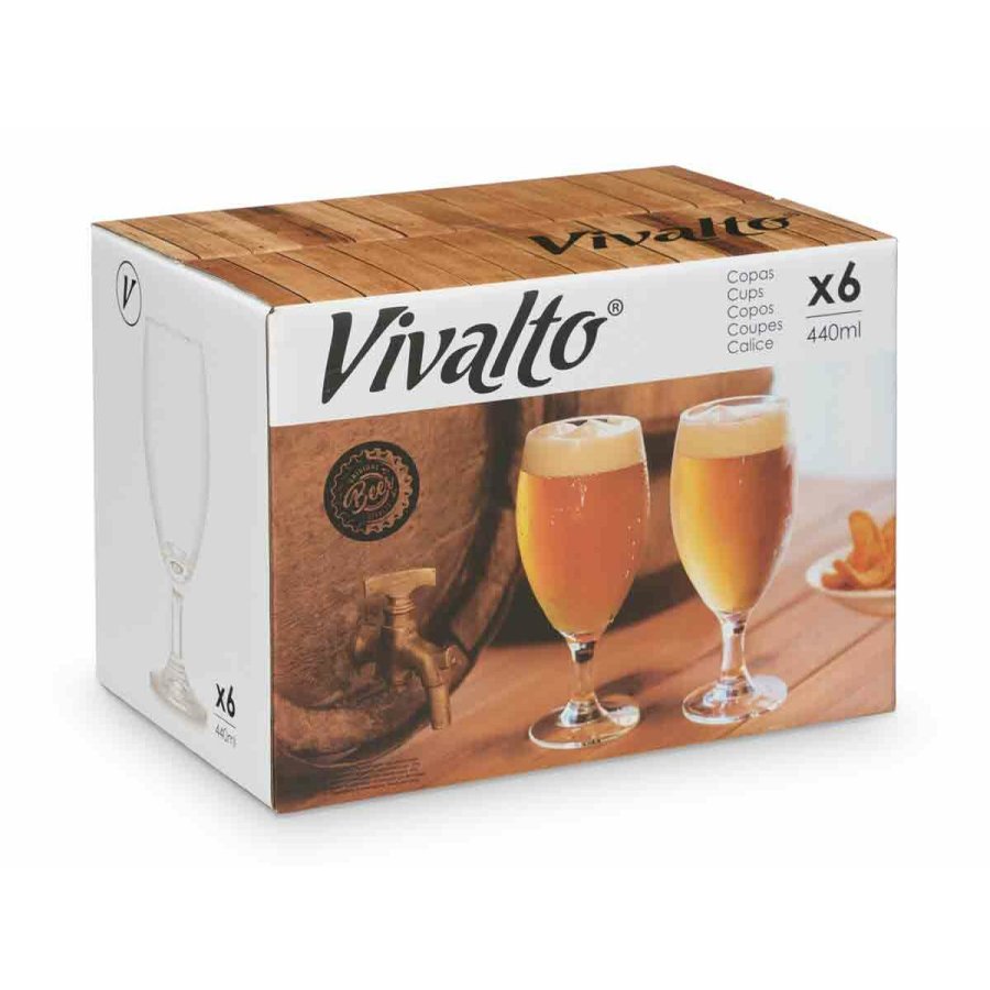 Vinglas Vivalto Gennemsigtig Glas 440 ml �l (6 enheder) #4