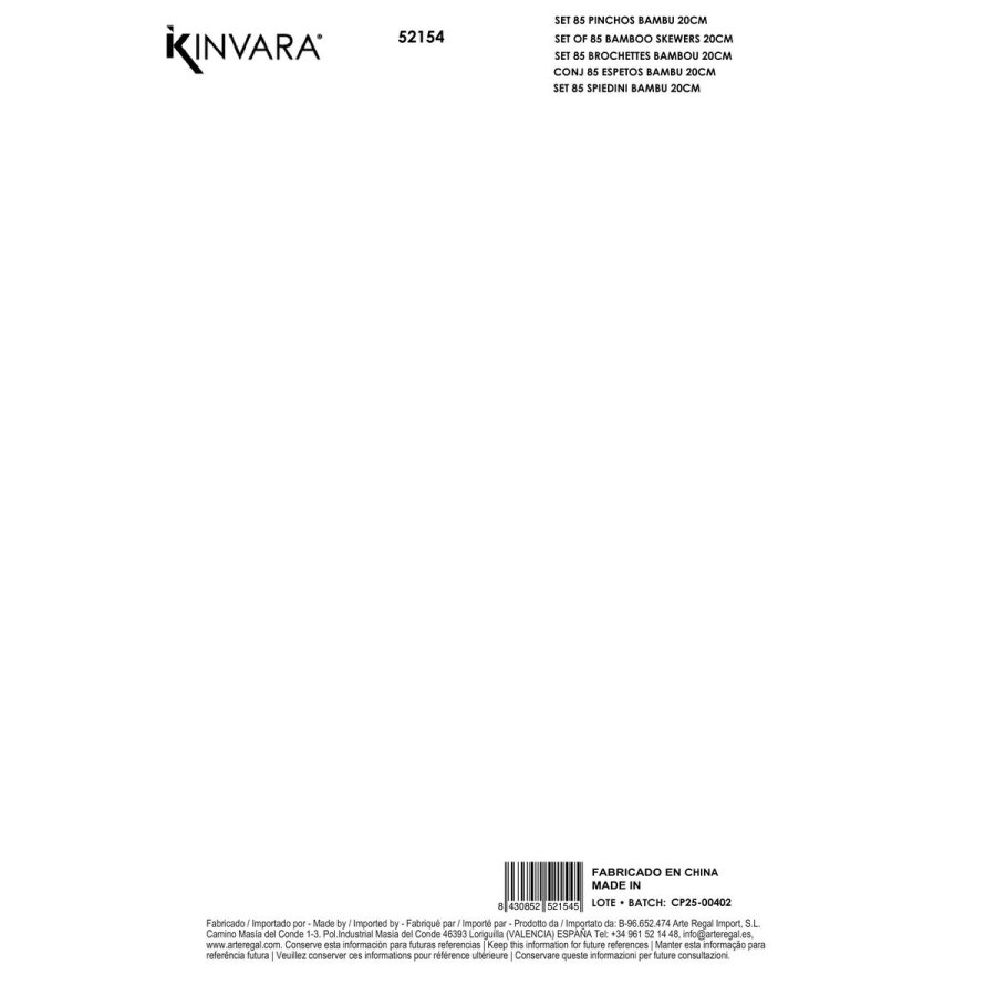 Bambustandstikkere Kinvara Brun Bambus 20 cm 85 Dele (12 enheder) #5