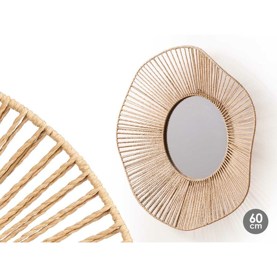 Vgspejl Gift Decor Natur Blger 59 x 11 x 59 cm (4 enheder) #3