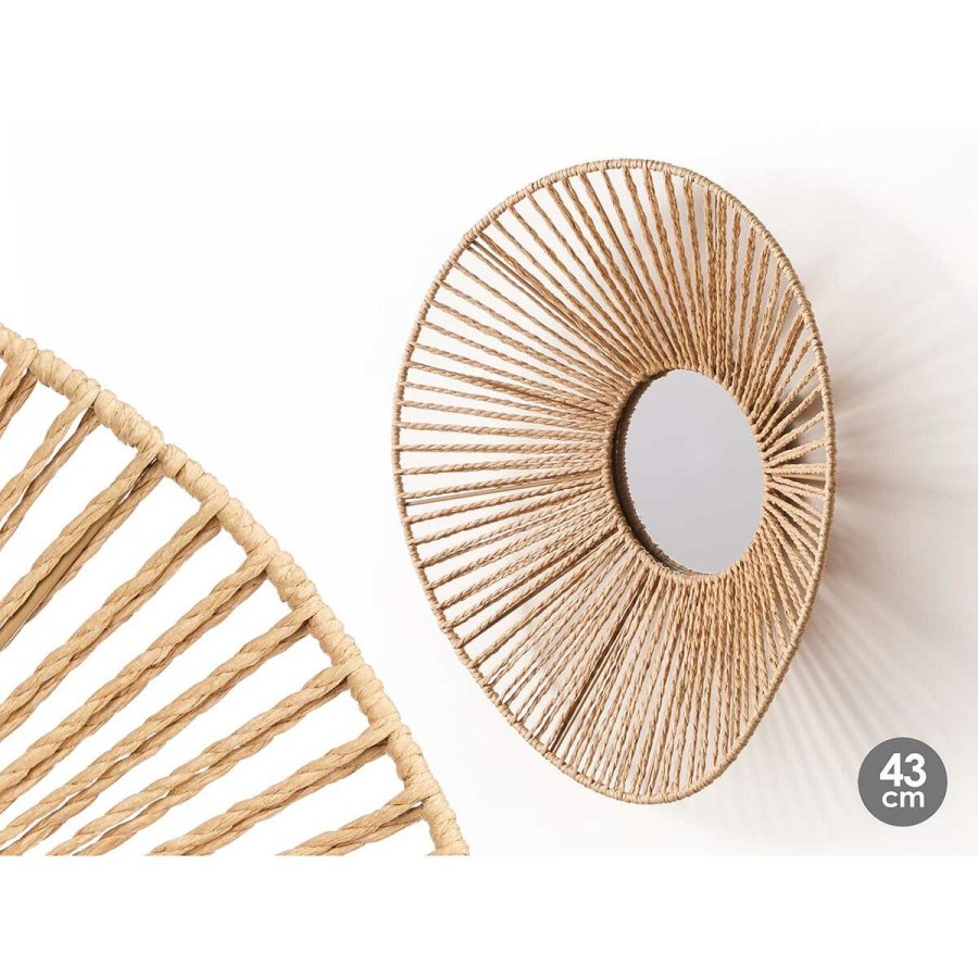 Vgspejl Gift Decor Natur Oval 43 x 13,5 x 38 cm (4 enheder) #2
