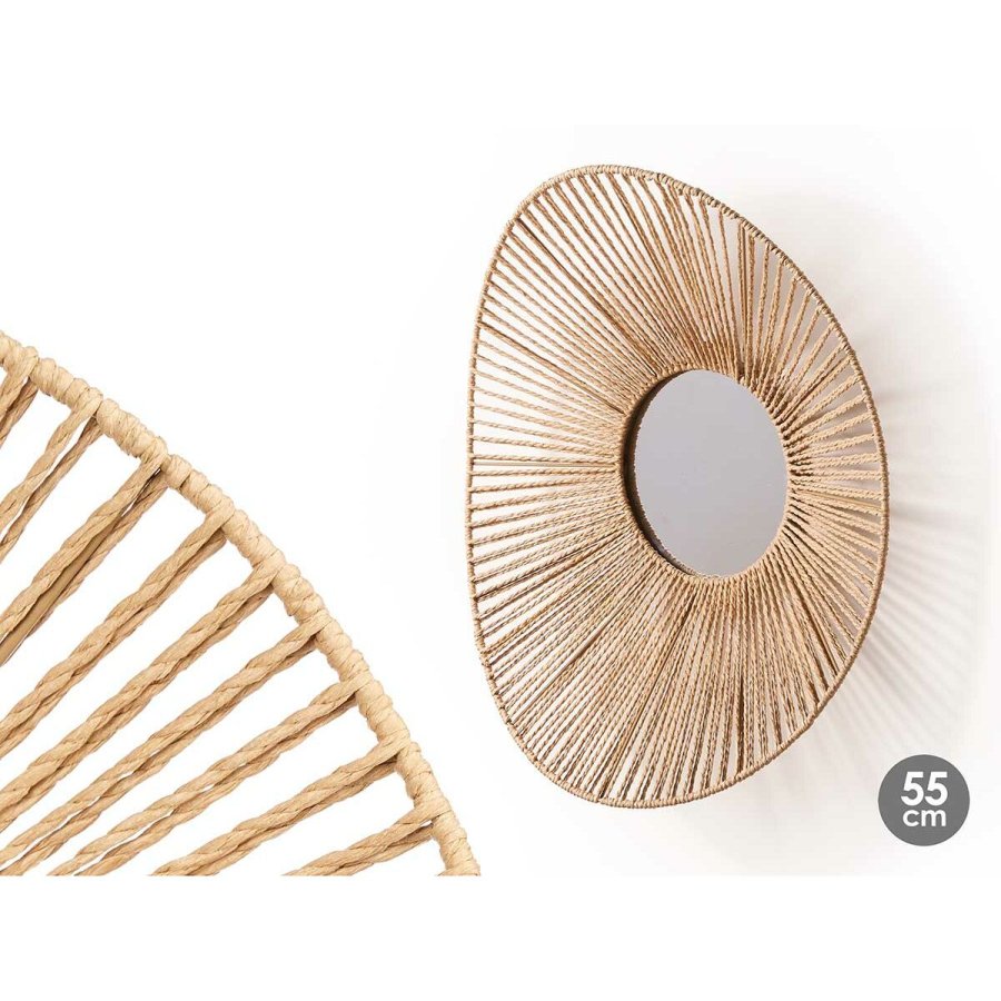 Vgspejl Gift Decor Natur Oval 55 x 14 x 48 cm (4 enheder) #3