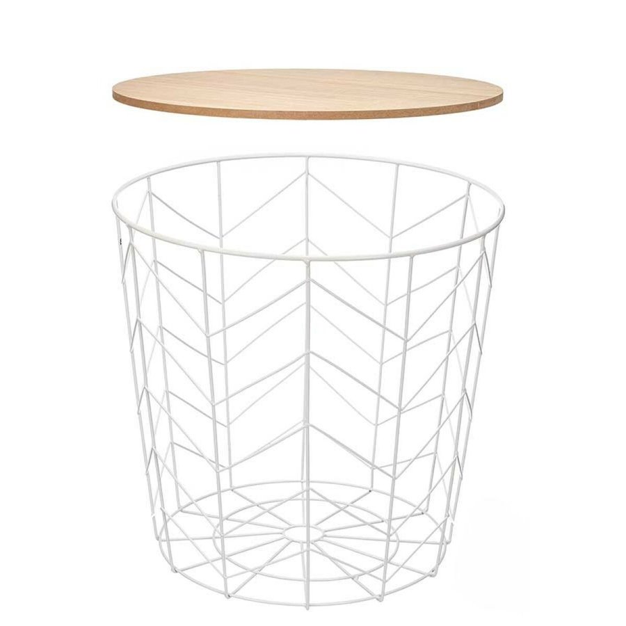 Sofabord Gift Decor Hvid Brun 44,5 x 53,5 x 44,5 cm (6 enheder) #2