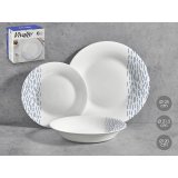 Spisestel Vivalto Bl� Hvid Opalglas Regn 18 Dele (2 enheder) #2