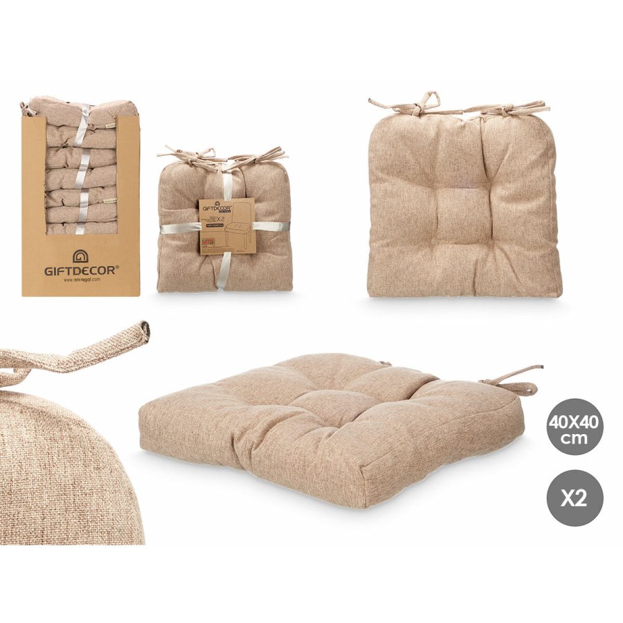 St med puder Gift Decor Brun 2 Dele (6 enheder) #3