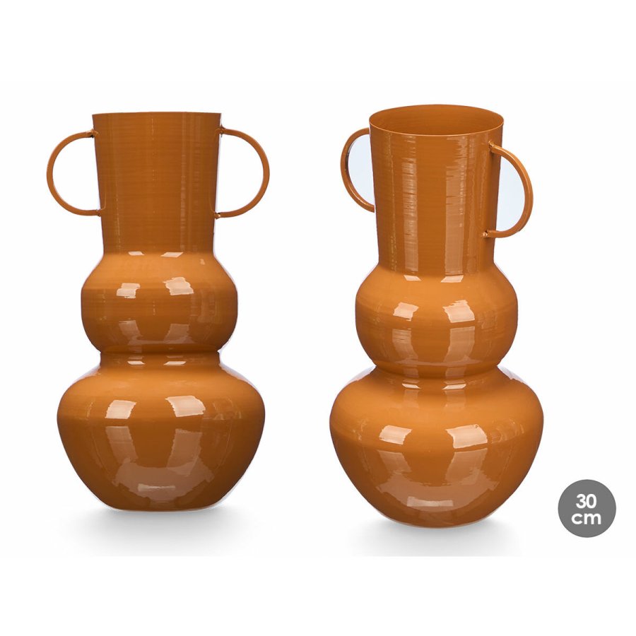 Vase Gift Decor Flise Jern Krogla 17,5 x 30,5 x 16 cm (6 enheder) #3