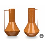 Vase Gift Decor Flise Jern Konisk 17 x 29 x 7 cm (6 enheder) #3