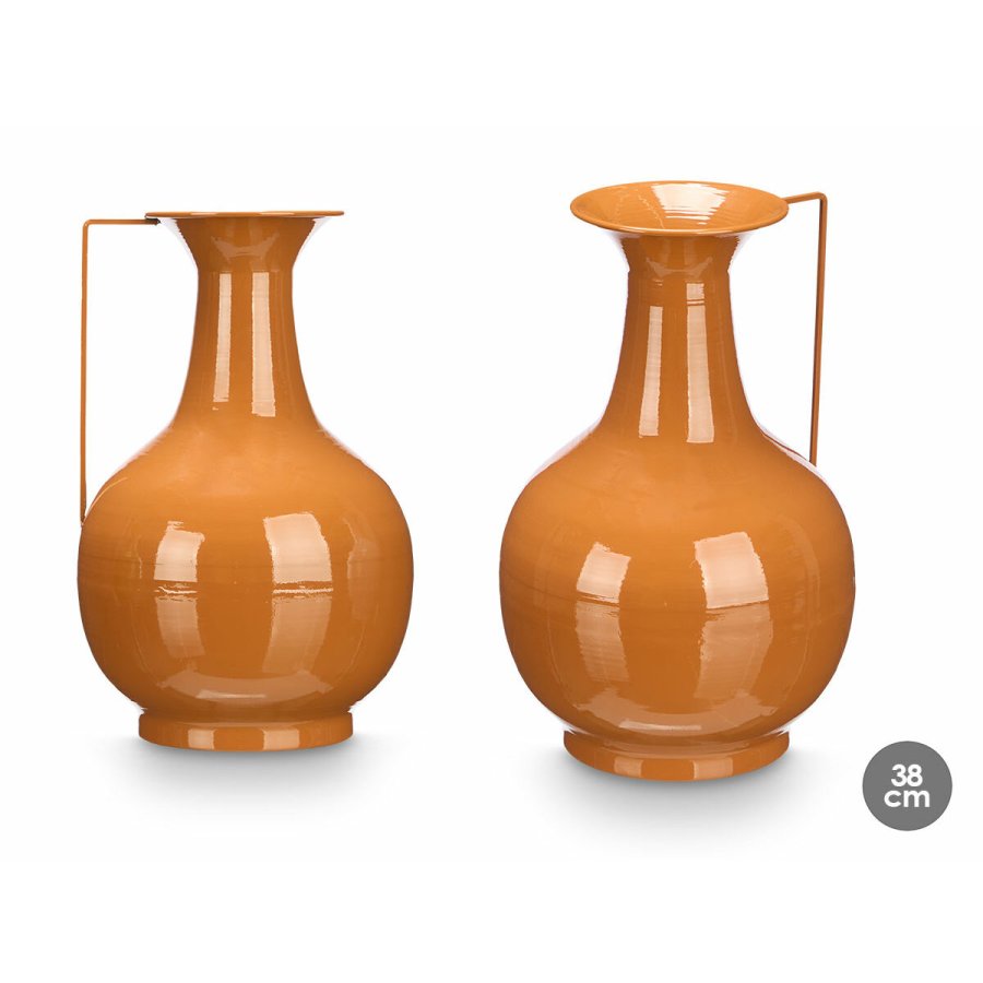 Vase Gift Decor Flise Jern Krogla 24 x 38,5 x 14,8 cm (4 enheder) #3