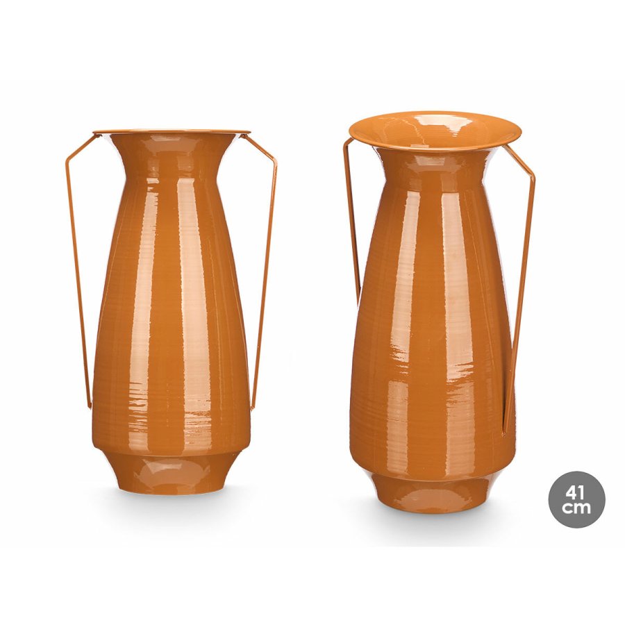 Vase Gift Decor Flise Jern Konisk 25,5 x 41,5 x 18,5 cm (4 enheder) #3