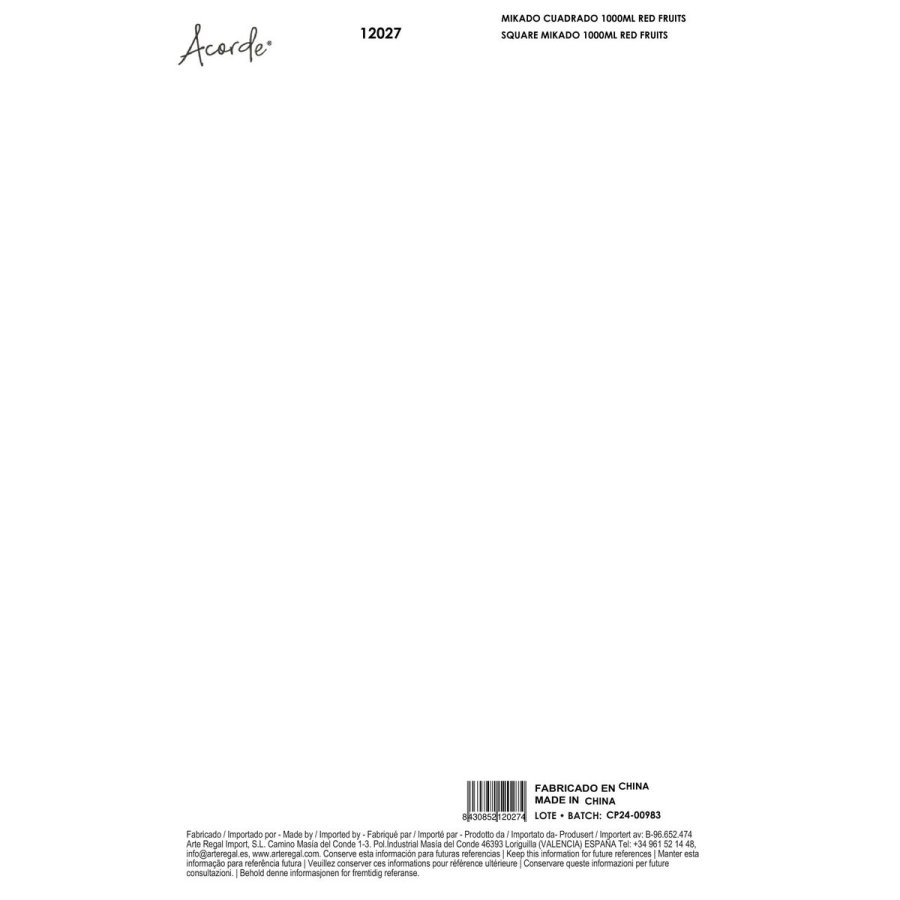 Duftpinde Acorde RED FRUITS 1 L (4 enheder) #3