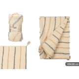 Senget�ppe (vatt�ppe) Gift Decor Gr� 220 x 150 cm Striber (9 enheder) #3