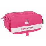 Tredobbelt bretaske Benetton Raspberry 21,5 x 10 x 8 cm Fuchsia #1