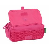 Tredobbelt bretaske Benetton Raspberry 21,5 x 10 x 8 cm Fuchsia #4