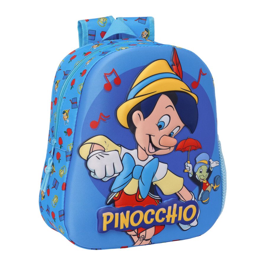 3D B�rnetaske Cl�sicos Disney Pinochio Bl� 27 x 33 x 10 cm #1