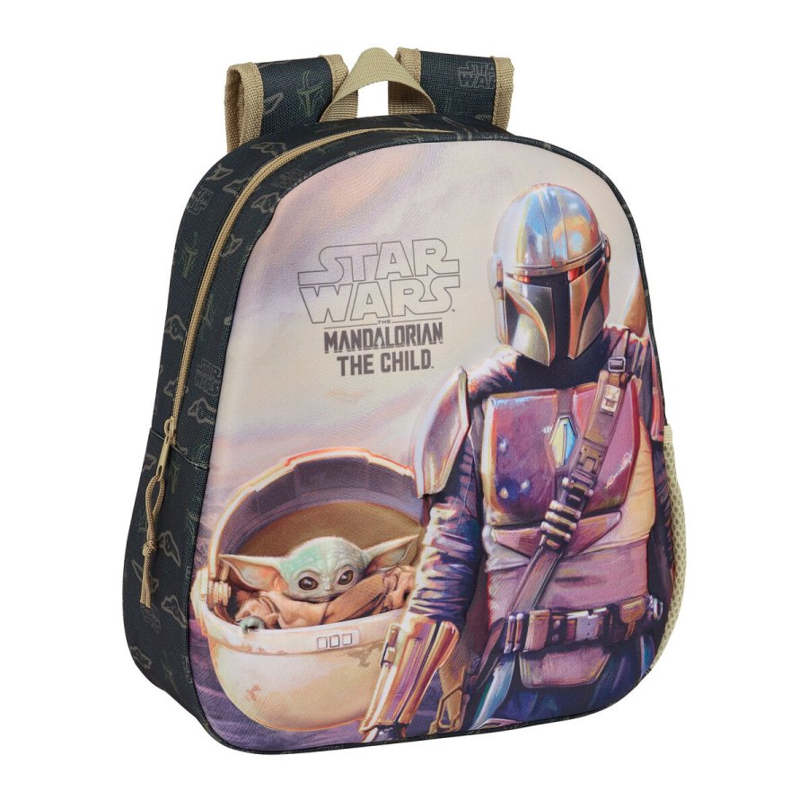 3D Brnetaske The Mandalorian Sort Beige 27 x 33 x 10 cm #1