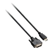 HDMI til DVI-kabel V7 V7E2HDMIDVID-02M Sort 2 m #1