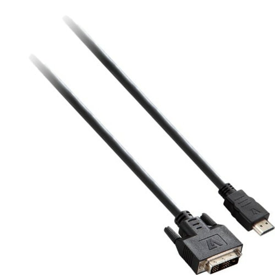 HDMI til DVI-kabel V7 V7E2HDMIDVID-02M Sort 2 m #1