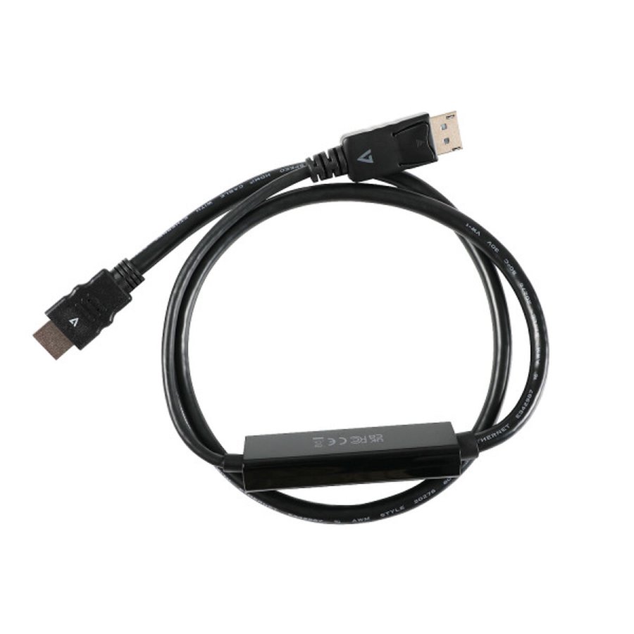 DisplayPort til HDMI kabel V7 V7DP14HDMI21-1M-BLK #1