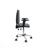 Kontorstol Piqueras y Crespo Ana AS bali gris brazos 2D base cromada ruedas autofrenantes 50mm Gr #7