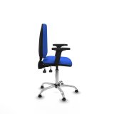 Kontorstol Piqueras y Crespo Ana AS bali azul brazos 2D base cromada topes Bl #7