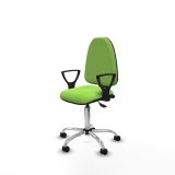 Kontorstol Piqueras y Crespo Ana AS bali pistacho brazos fijos base cromada ruedas nailon 50mm Pistacie #2