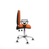 Kontorstol Piqueras y Crespo Ana AS bali naranja brazos fijos base cromada topes Orange #7