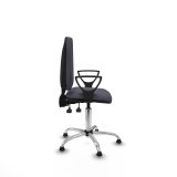 Kontorstol Piqueras y Crespo Ana AS bali gris oscuro brazos fijos base cromada topes Mrkegr #7