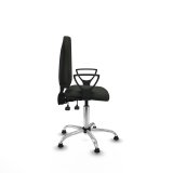 Kontorstol Piqueras y Crespo Ana AS bali negro brazos fijos base cromada topes Sort #7