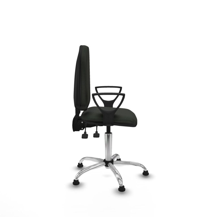 Kontorstol Piqueras y Crespo Ana AS bali negro brazos fijos base cromada topes Sort #7