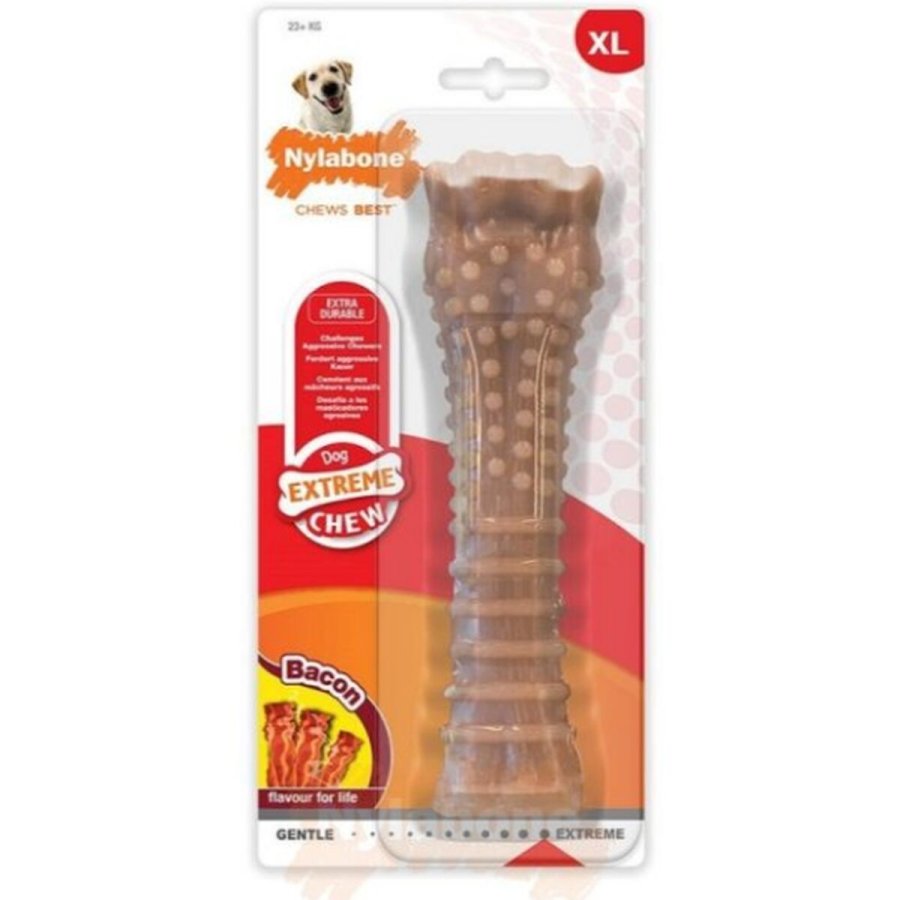 Hund Bidering Nylabone Dura Chew Bacon Strrelse XL Nylon #1
