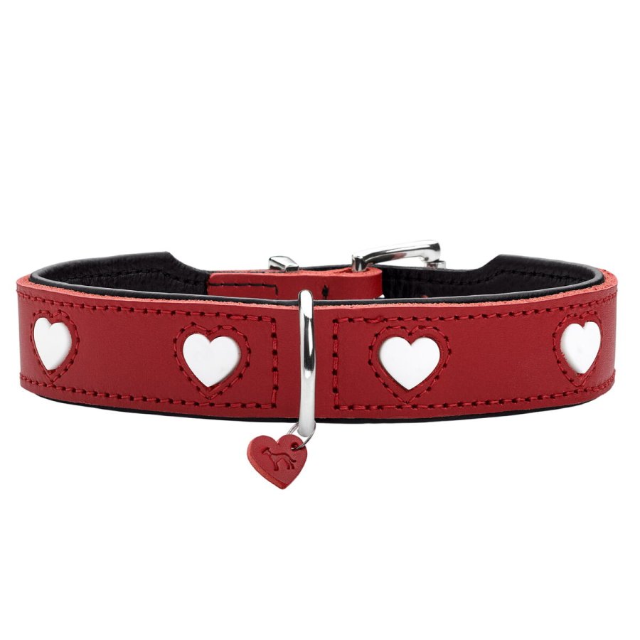 Hundehalsbnd Hunter Love S/M 35-40 cm Rojo/Blanco #1