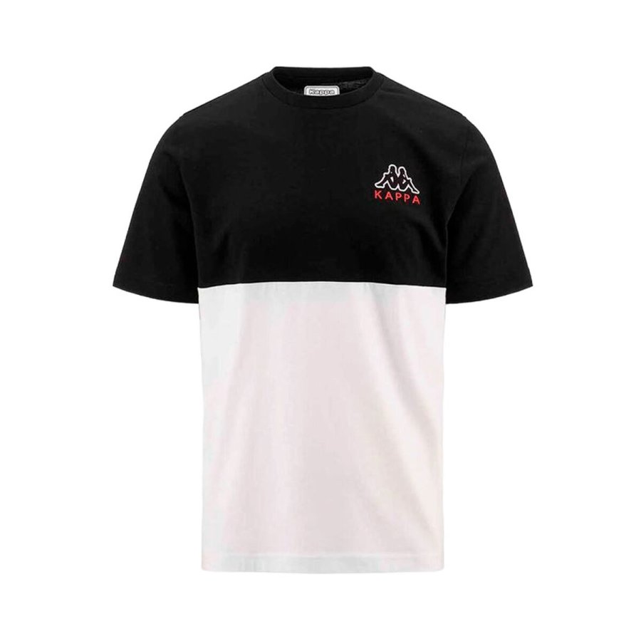 Kortrmet T-shirt til Mnd Kappa Edwin CKD Hvid Sort #1