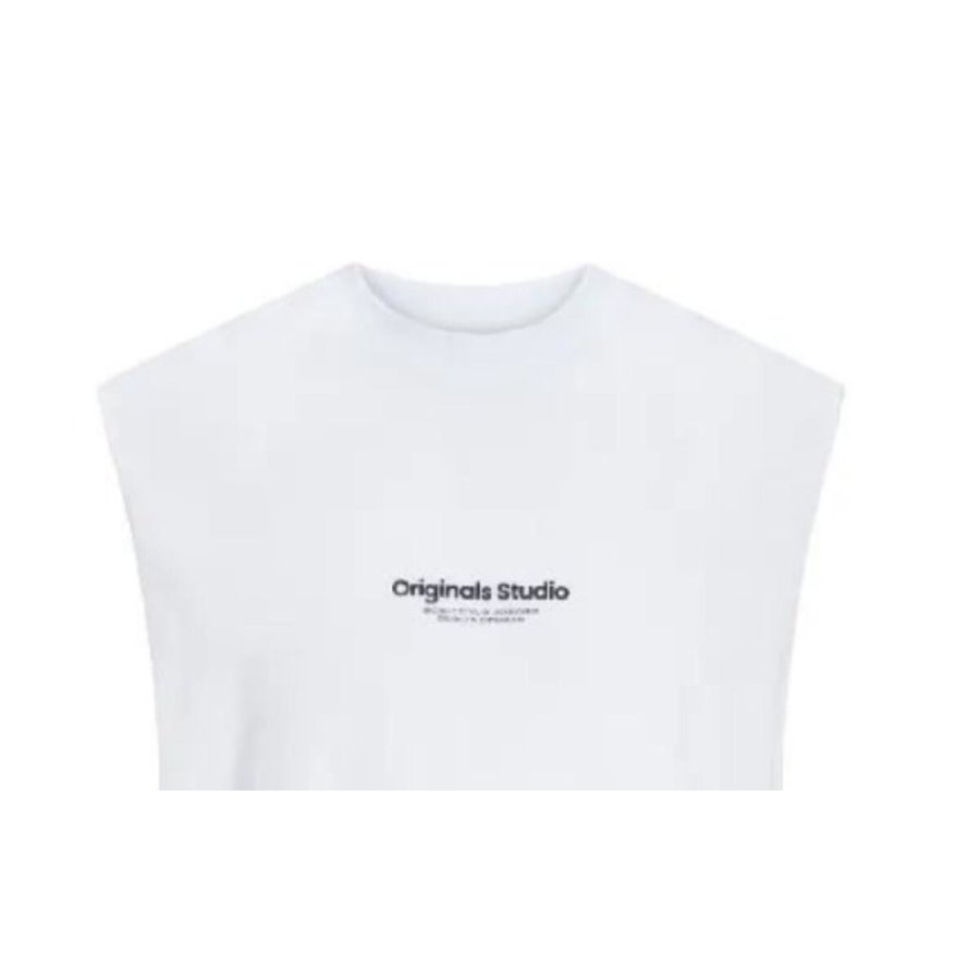 T-shirt til Mnd uden rmer Jack & Jones  Jovesterbro Hvid #2