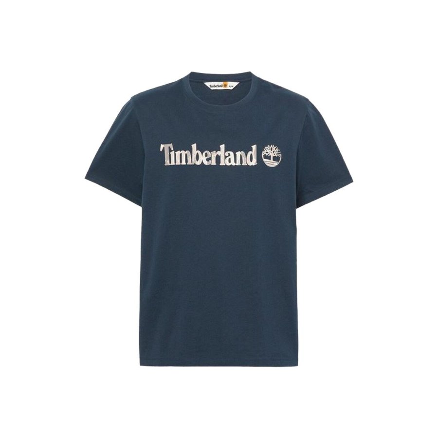 Kortrmet T-shirt til Mnd Timberland Kennebec River Camo Linear Logo Bl #1