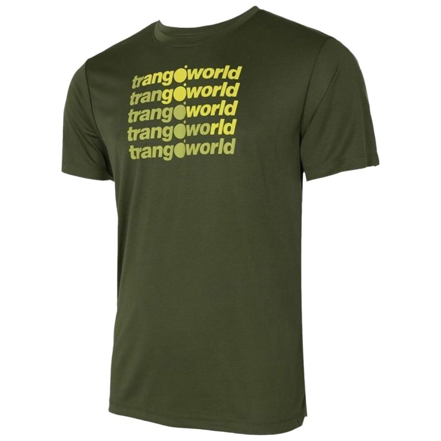 Kort�rmet T-shirt til M�nd Trangoworld Arbas M�rk gr�n #1