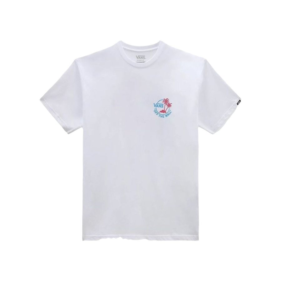 Kortrmet T-shirt til Mnd Vans Classic Mini Dual Palm Hvid #1