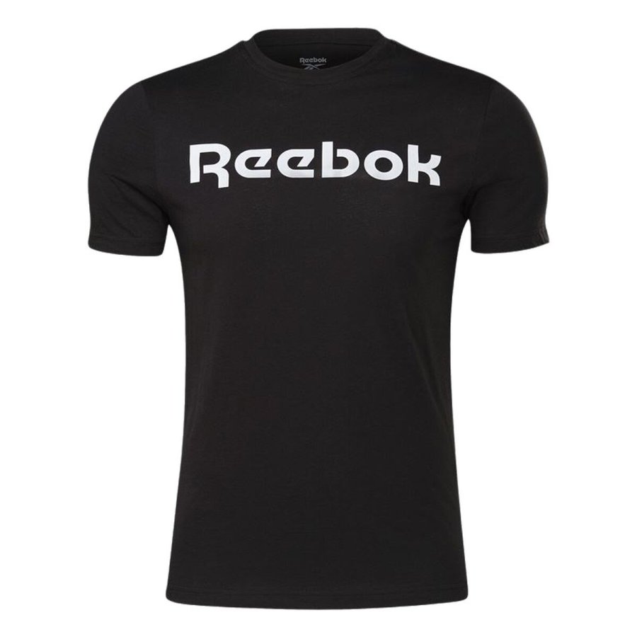 Kortrmet T-shirt til Mnd Reebok Graphic Series Linear Logo Sort #1