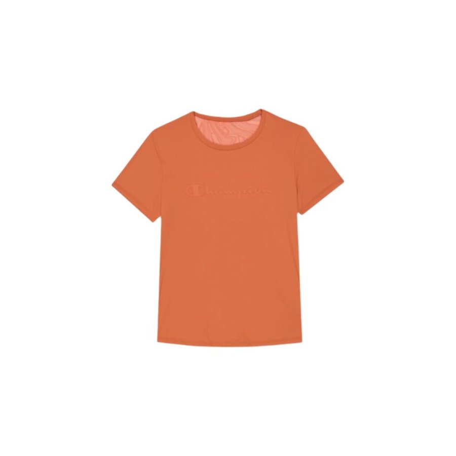 Kortrmet T-shirt til Kvinder Champion SS Orange #1