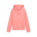 Sweatshirt med htte til piger Puma Puma Essentials Script Pink Koral #1