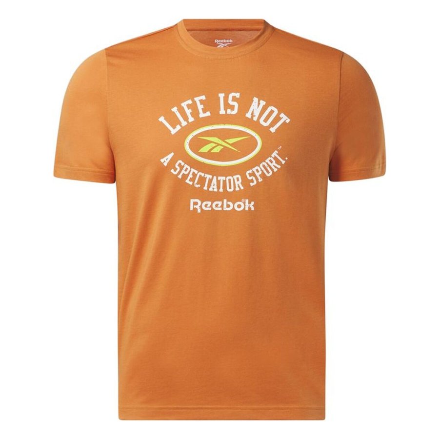 Kort�rmet T-shirt til M�nd Reebok HS4884 Orange #1