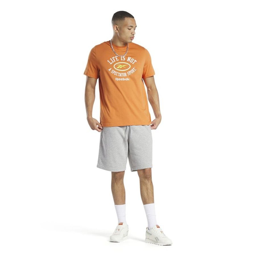 Kort�rmet T-shirt til M�nd Reebok HS4884 Orange #4
