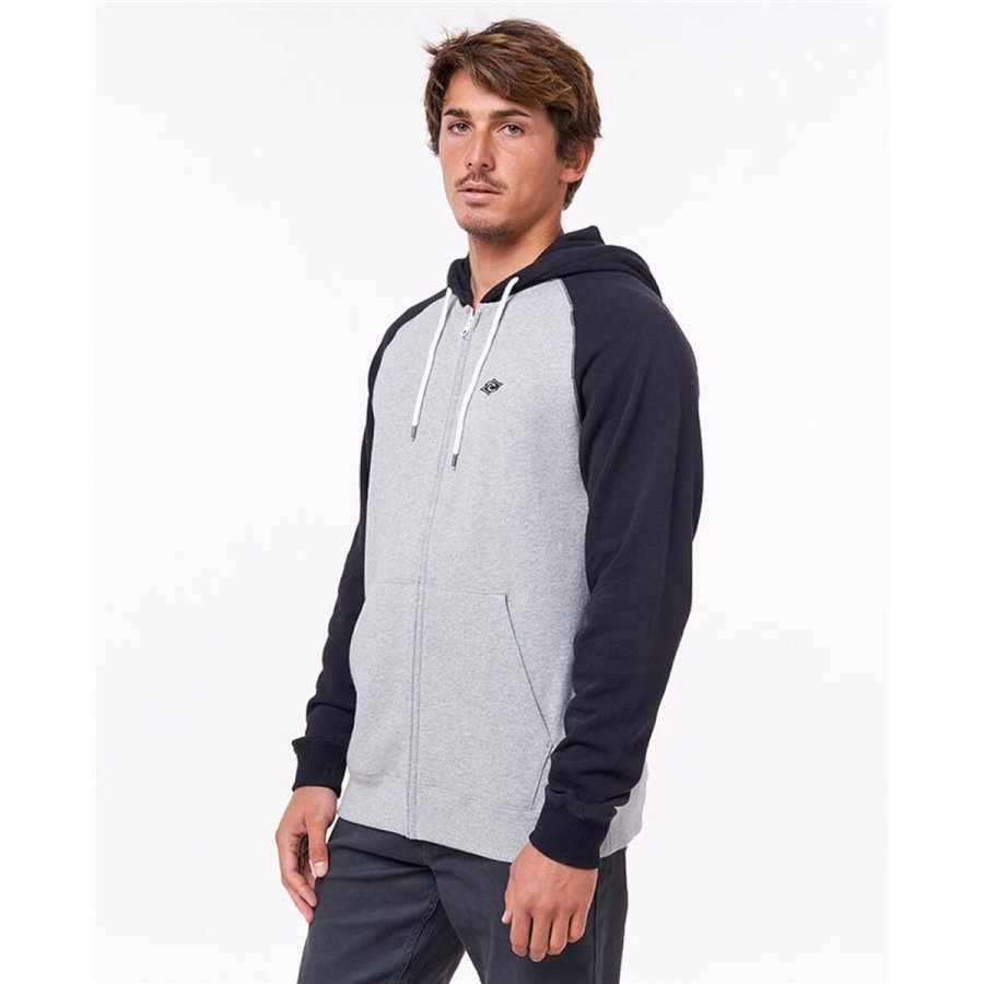 H�ttetr�je til M�nd Rip Curl Embroid Hooded Zip Thru Lysegr� #3