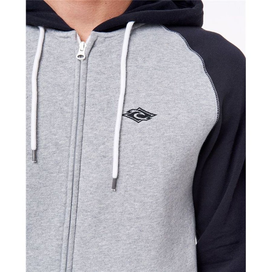 H�ttetr�je til M�nd Rip Curl Embroid Hooded Zip Thru Lysegr� #5
