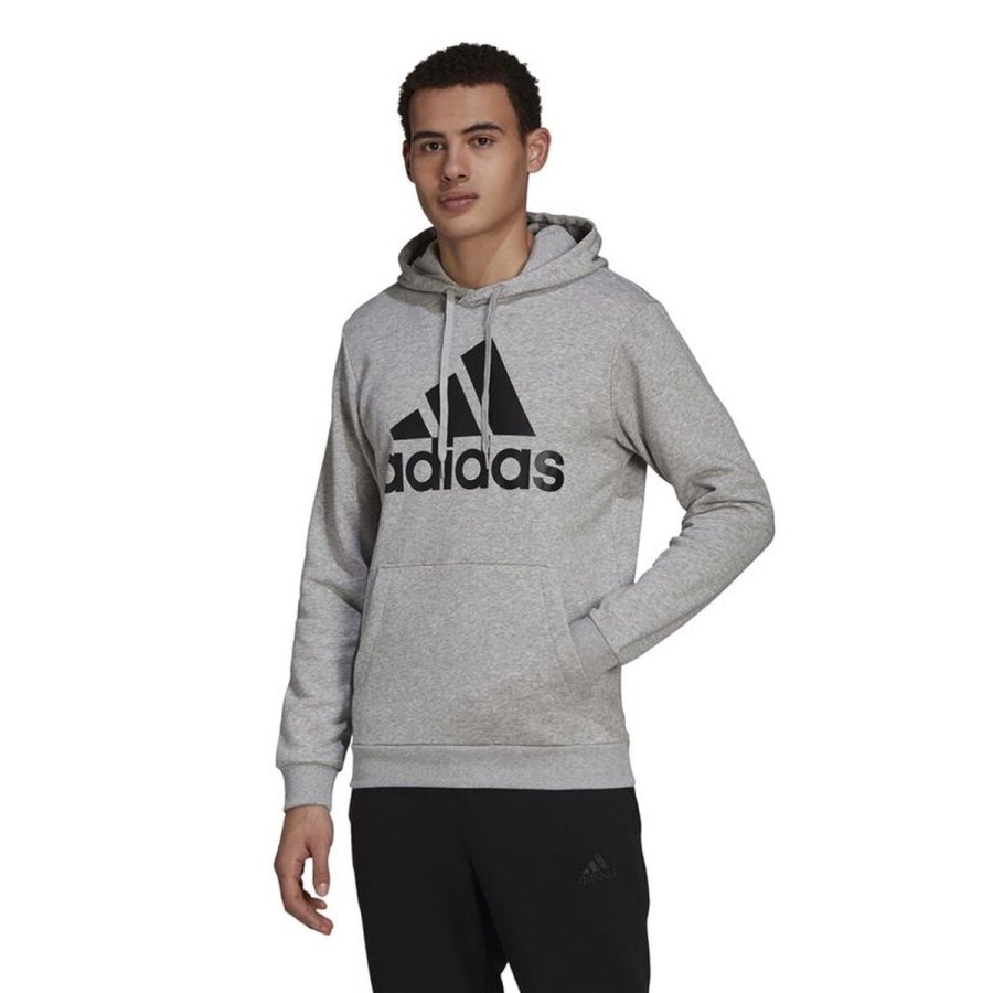 H�ttetr�je til M�nd Adidas Essentials Fleece Big Logo Lysegr� #2