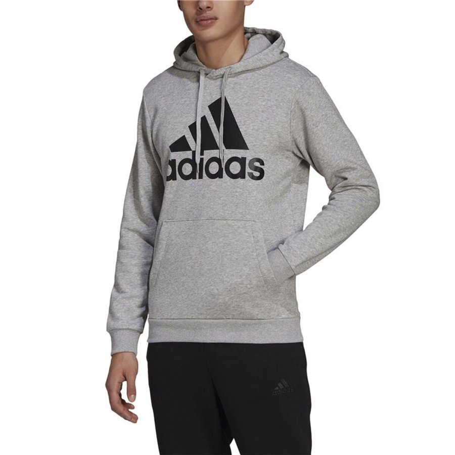 H�ttetr�je til M�nd Adidas Essentials Fleece Big Logo Lysegr� #5