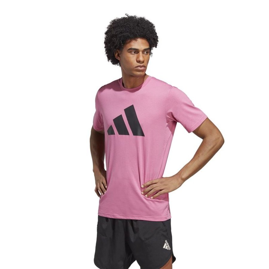 Kort�rmet T-shirt til M�nd Adidas IC1218 Blomme (S) #2