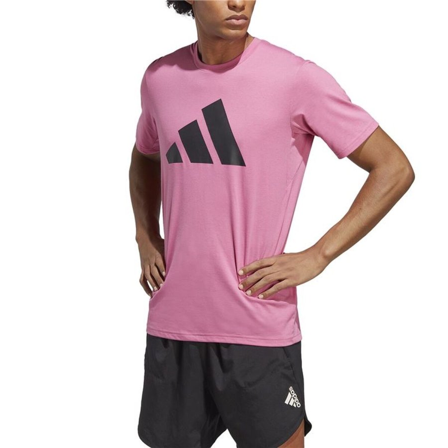 Kort�rmet T-shirt til M�nd Adidas IC1218 Blomme (S) #3