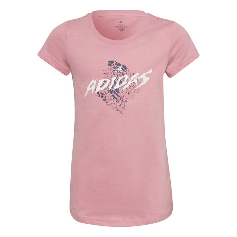 B�rne Kort�rmet T-shirt Adidas HL1617 Pink #1