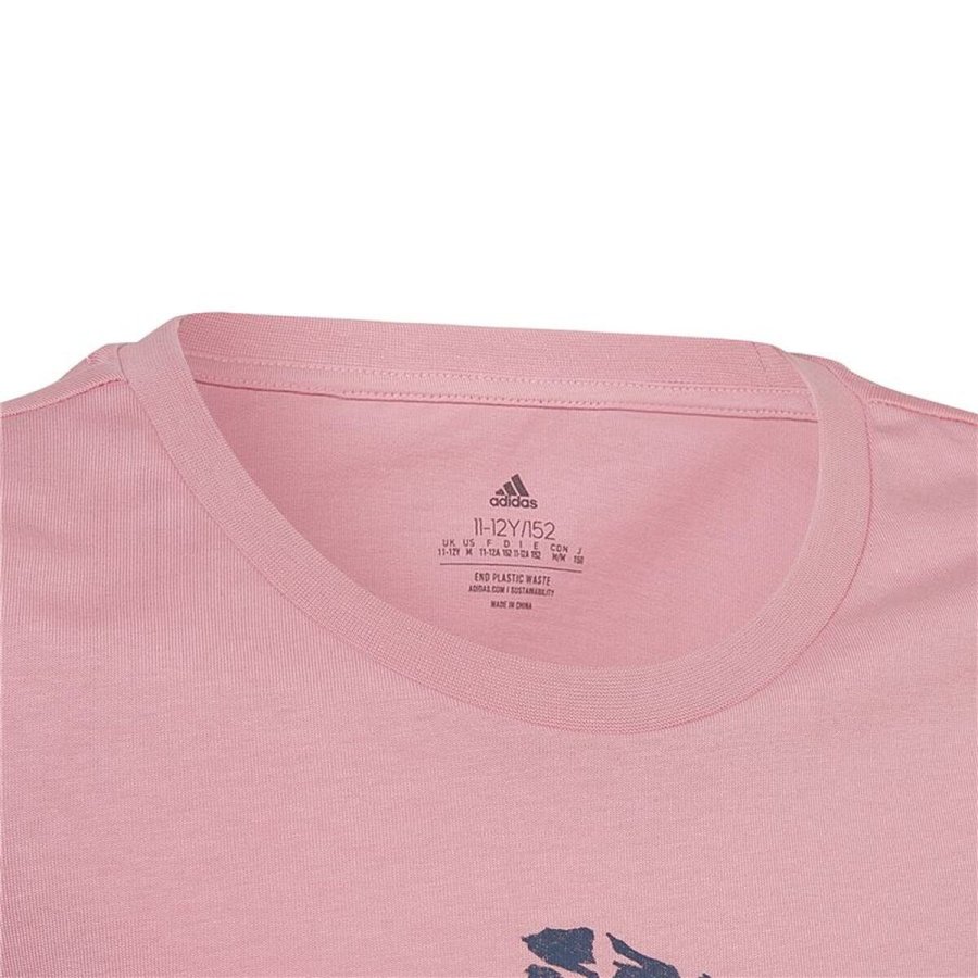 B�rne Kort�rmet T-shirt Adidas HL1617 Pink #3
